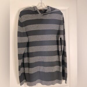 Barkers grey and black striped pullover hoodie size L